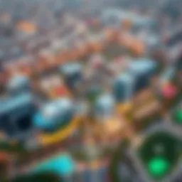 Aerial view showcasing the innovative layout of Silicon Park