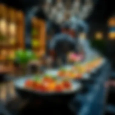 Exquisite food presentation at Taraf Restaurant