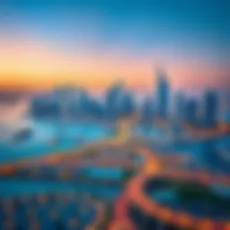 Panoramic view of Jebel Ali showcasing its modern skyline and waterfront.