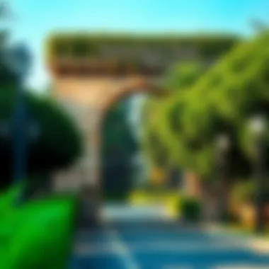 Entrance of Mushrif Park showcasing lush greenery