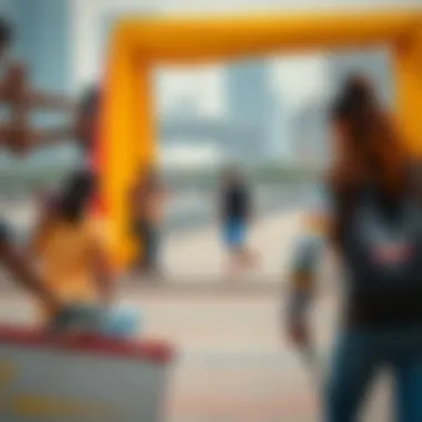 Visitors engaging in recreational activities in Mushrif Park