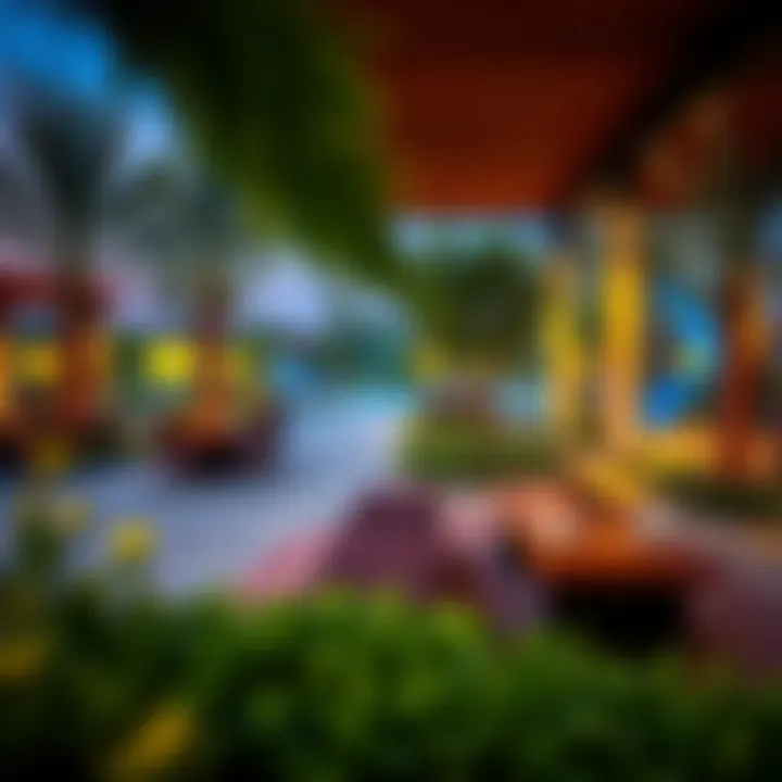 Family Relaxation Area Family relaxation area with lush landscaping and comfortable seating