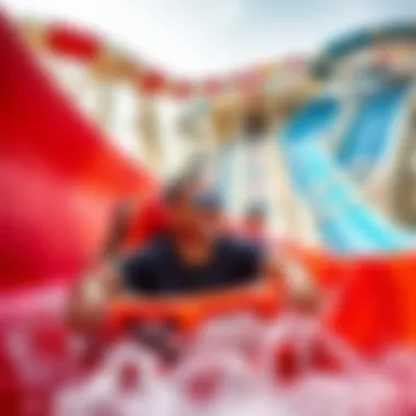 Thrilling Water Slide Experience Visitors enjoying a thrilling water slide at the park